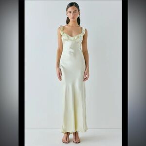 vrg girl rosalia satin maxi dress